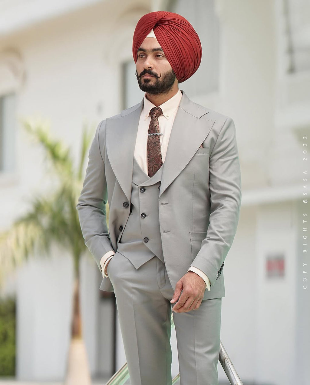 Platinum Grey Wedding Suit