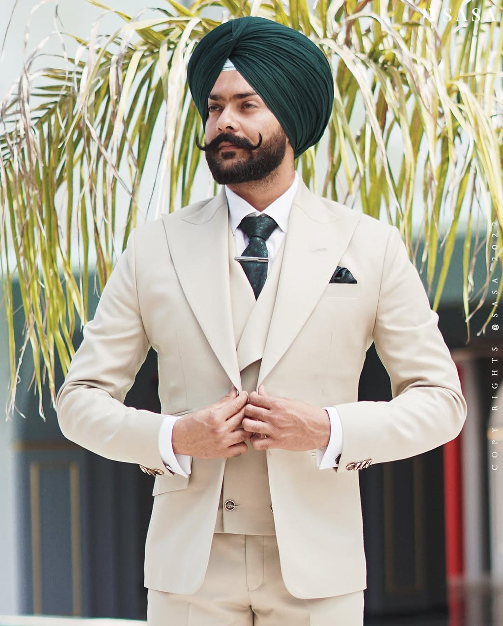 Sandstone Beige Formal Suit