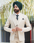 Sandstone Beige Formal Suit