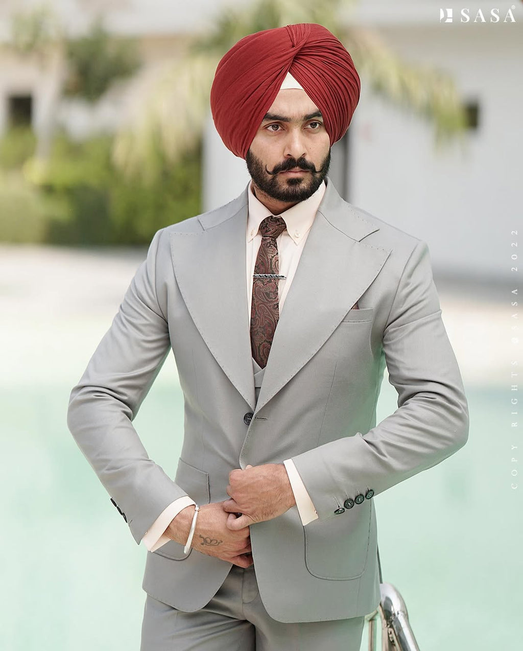 Platinum Grey Wedding Suit