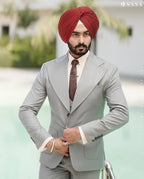 Platinum Grey Wedding Suit