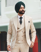 Sandstone Beige Formal Suit