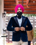 Velvet Blue 2 Piece Tuxedo Pant