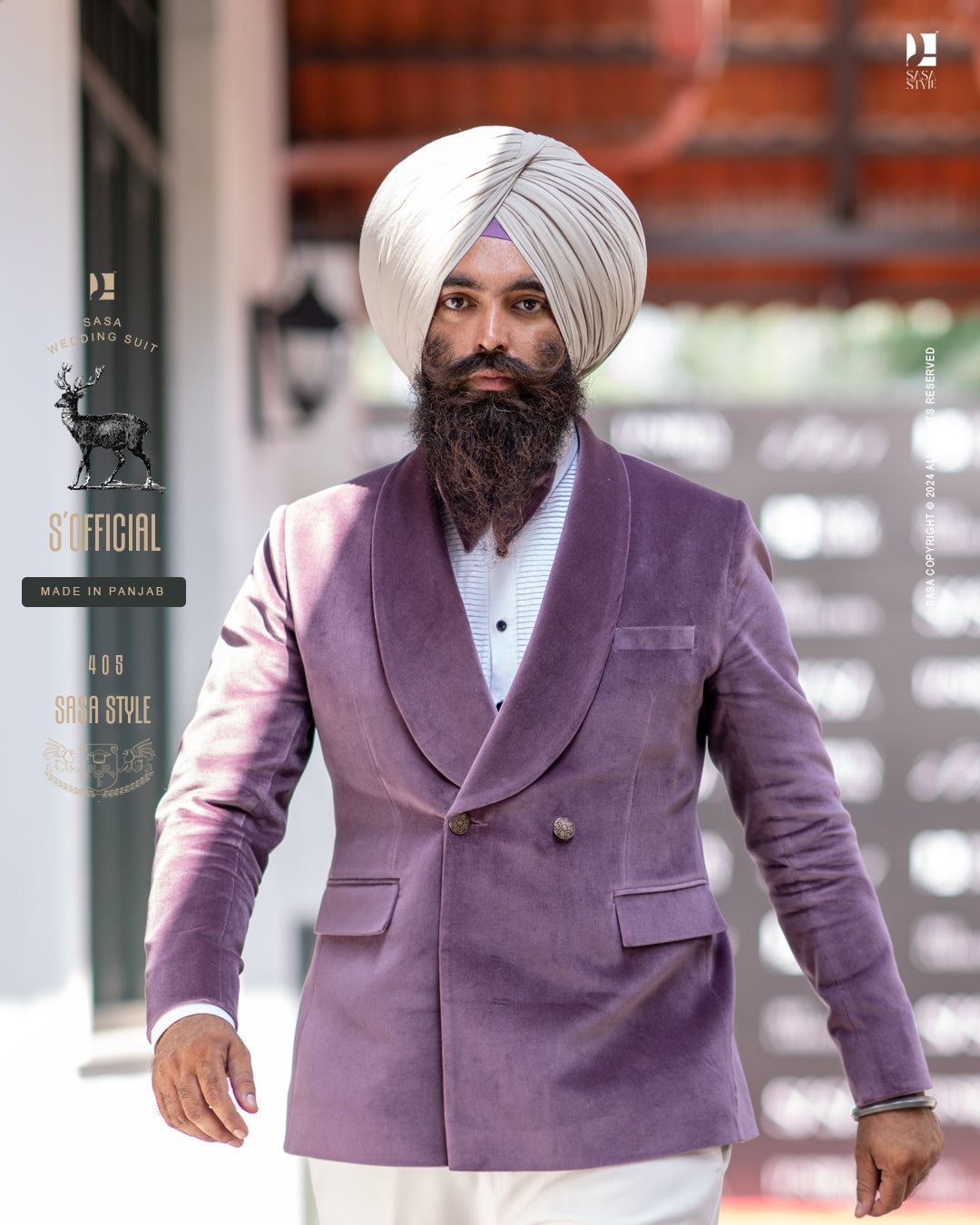 Velvet Lavender 2 Piece Tuxedo Pant