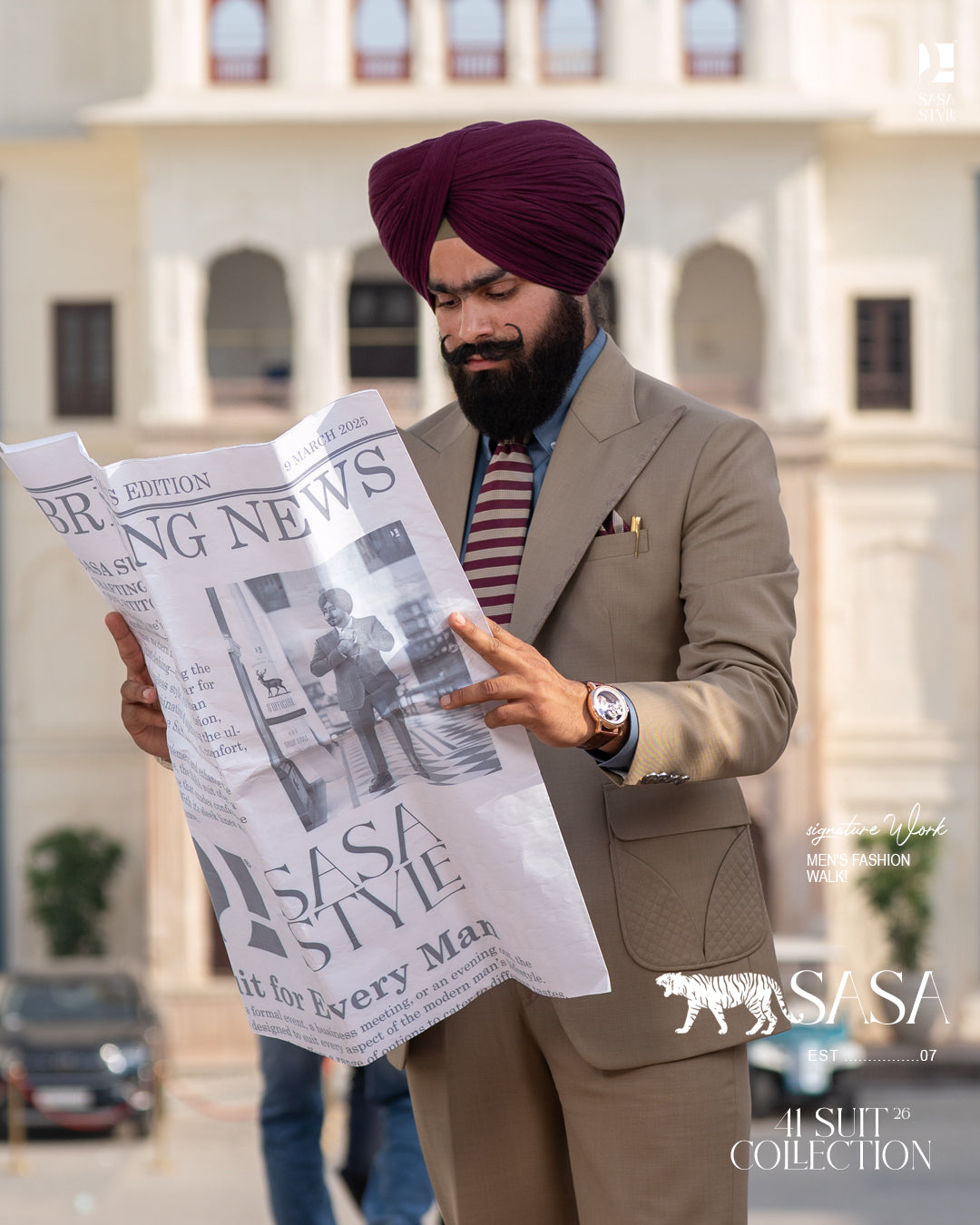 Warm Beige Two-Piece Suit for Timeless, Elegant and Modern Style