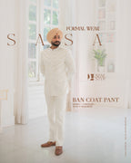 White Ban Coat Pant
