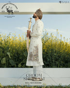 White Colour Sherwani with Tremendous Colour