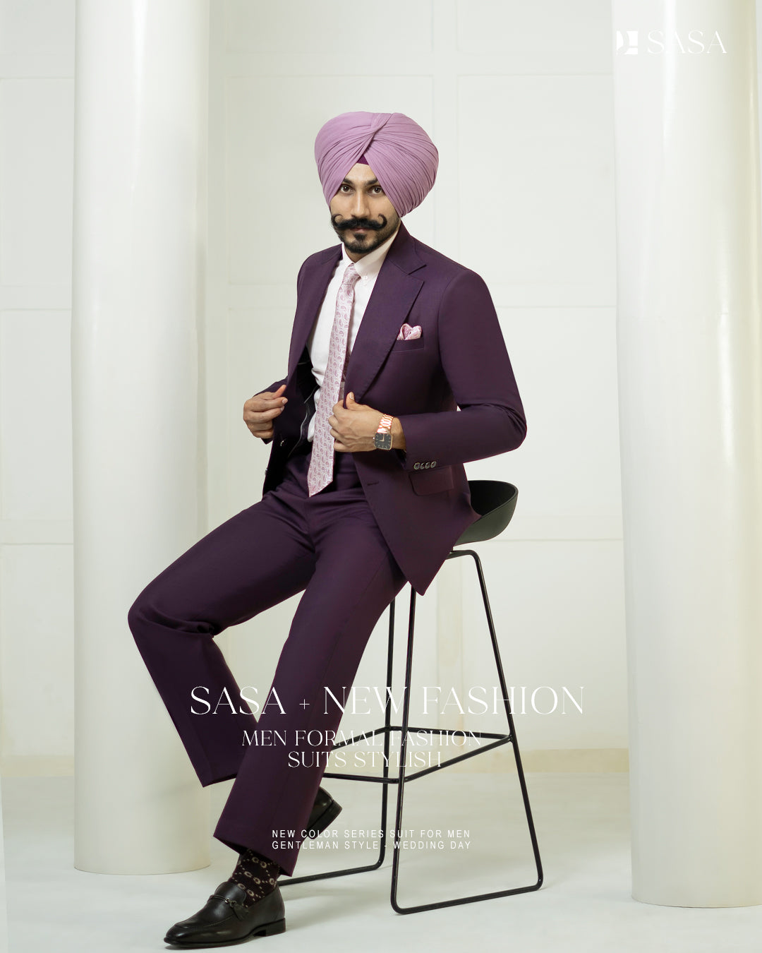 Wine Colour 2pc Coat Pant