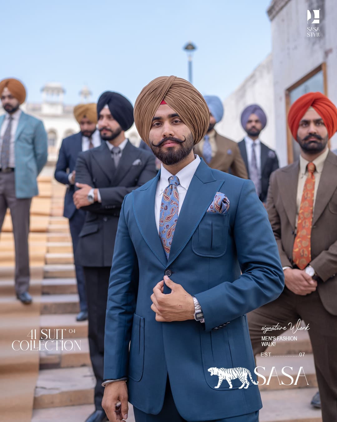 Brown pagg, Tie and Pocket square