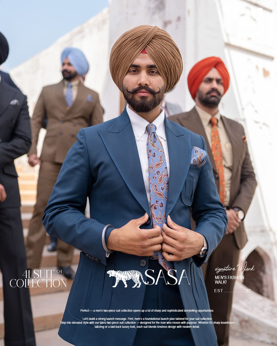 Brown pagg, Tie and Pocket square