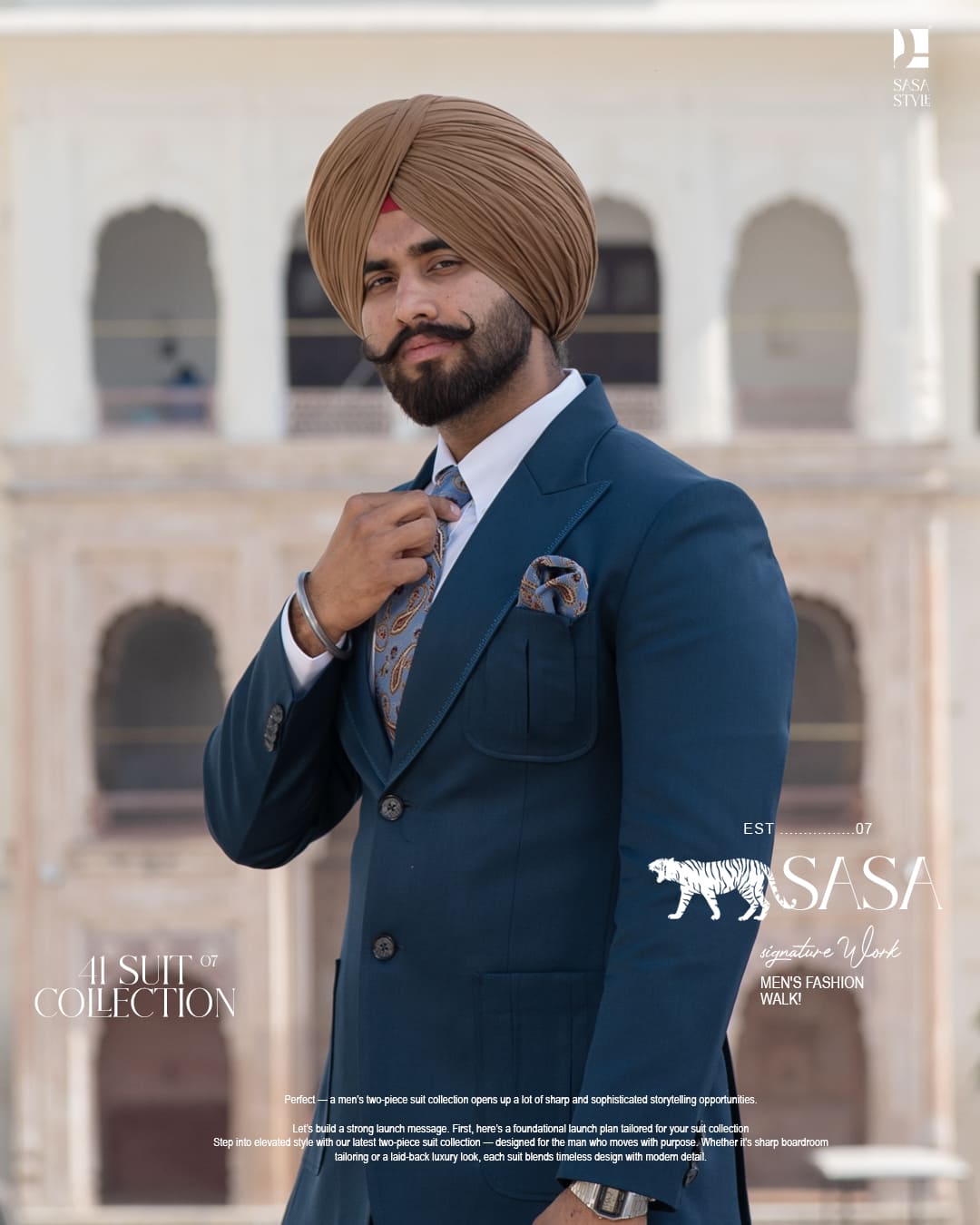 Brown pagg, Tie and Pocket square