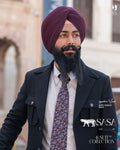 Wine Pagg with floral Tie and Pocket square