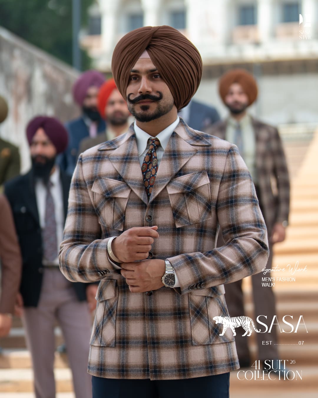 Dark Brown Pagg, Tie and Pocket square
