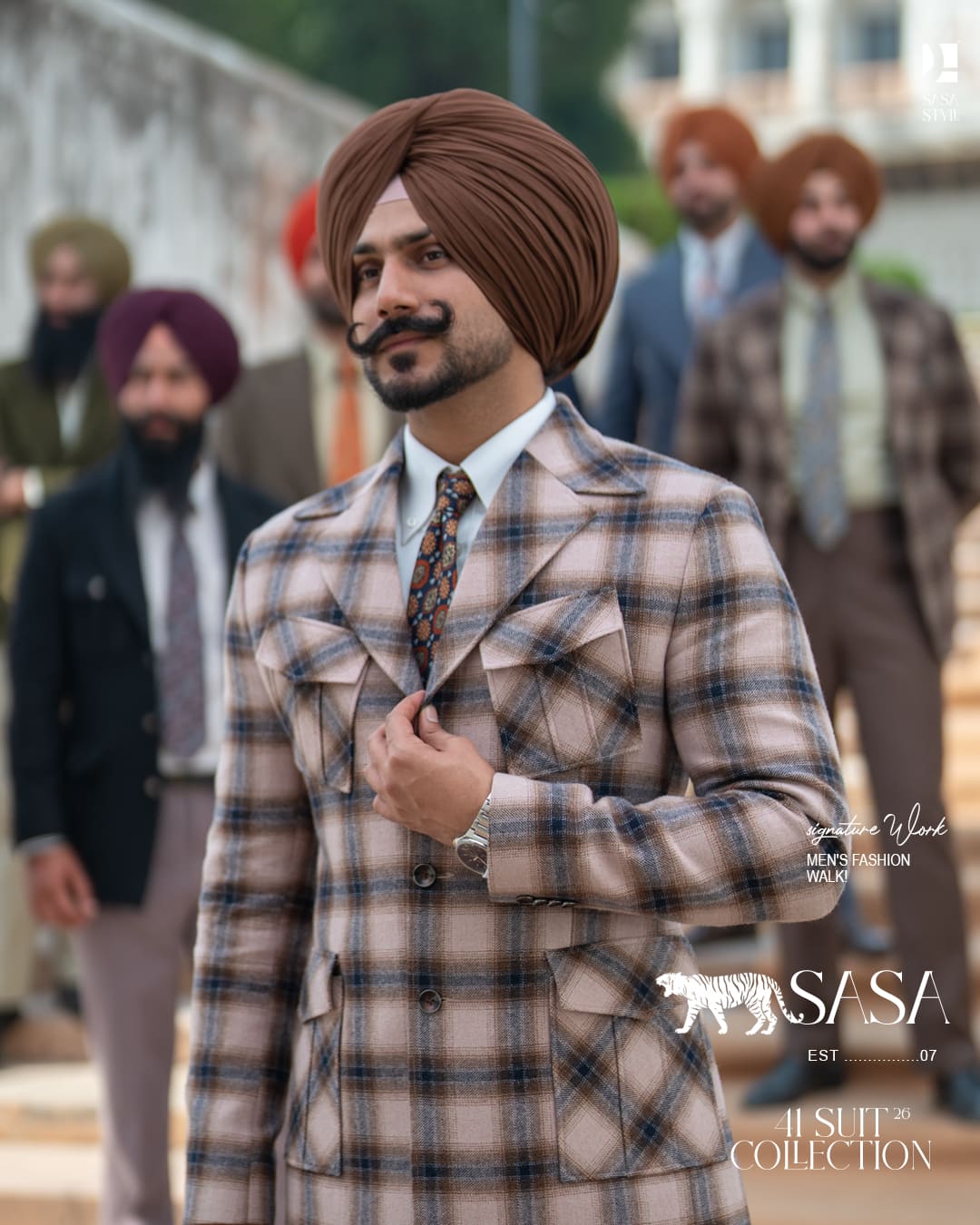 Dark Brown Pagg, Tie and Pocket square