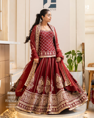 Elegant Maroon Lehenga for the Sophisticated Bride
