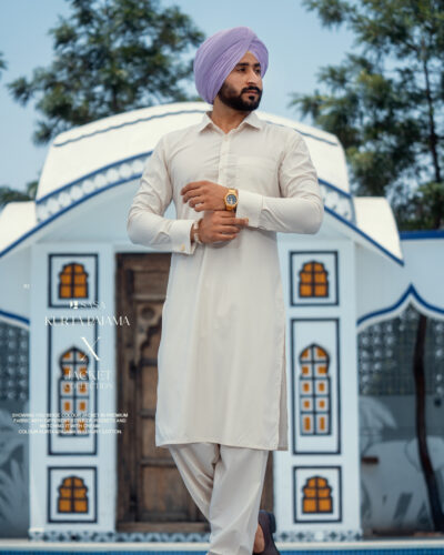Cream Colour Kurta Salwar