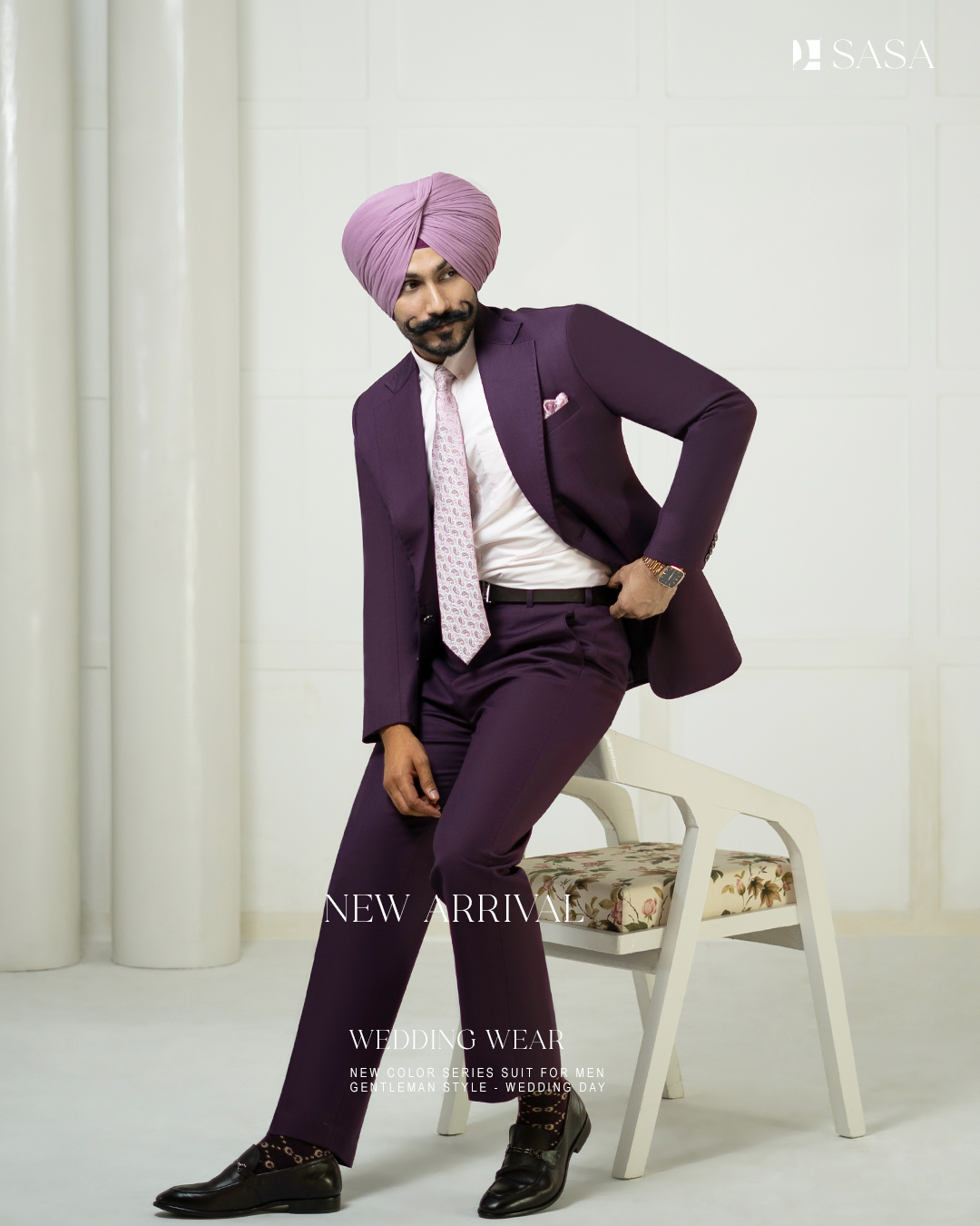 Wine Colour 2pc Coat Pant