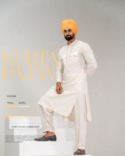 Ivory Pathani Kurta Salwar