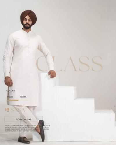 Ivory-Colored Kurta Pajama