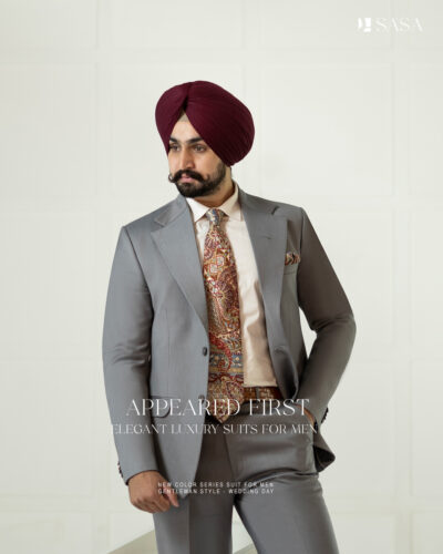 Gray 2pc Coat Pant