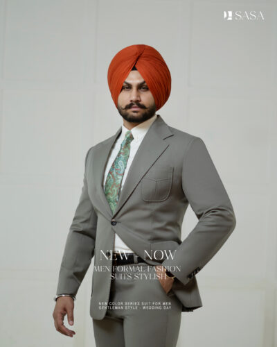 Mouse Gray 2pc Coat Pant