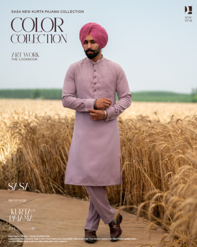 Onion Color Kurta Pajama – Elegant Ethnic Wear for Men