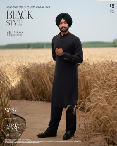 Elegant Black Kurta Pajama for Men – Classic Ethnic Wear