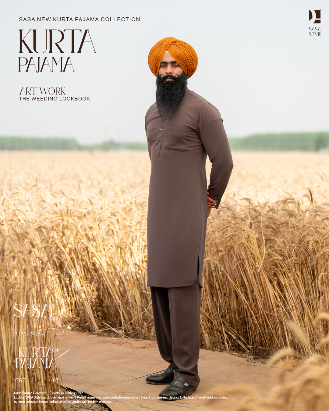 Brown Kurta Pajama – for Festive & Wedding Celebrations