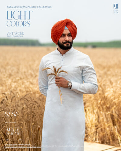 Sky Blue Kurta Pajama for Festive and Casual Wear