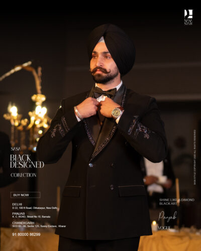 Classic Black Tuxedo with Modern Embroidery and Regal Detailing