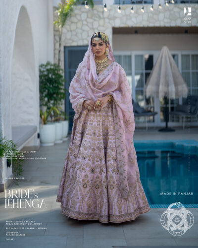 Pastel Mauve-Pink Chanderi Silk Lehenga for the Modern Bride