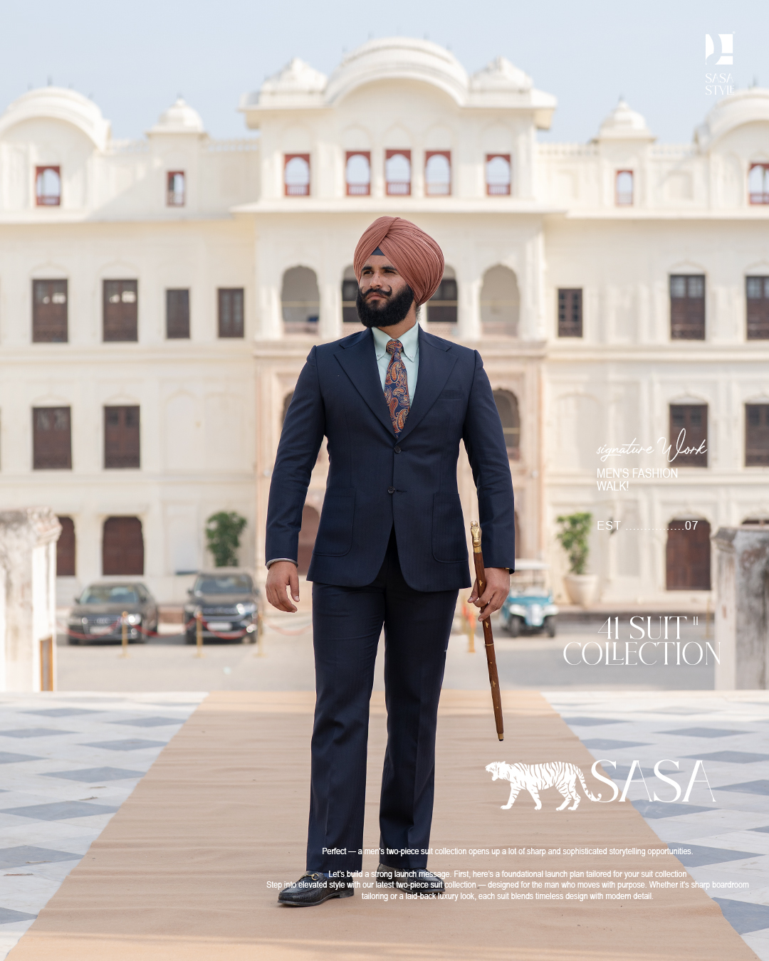 Dark Navy Blue Two-Piece Suit for Classic Modern Formal Style