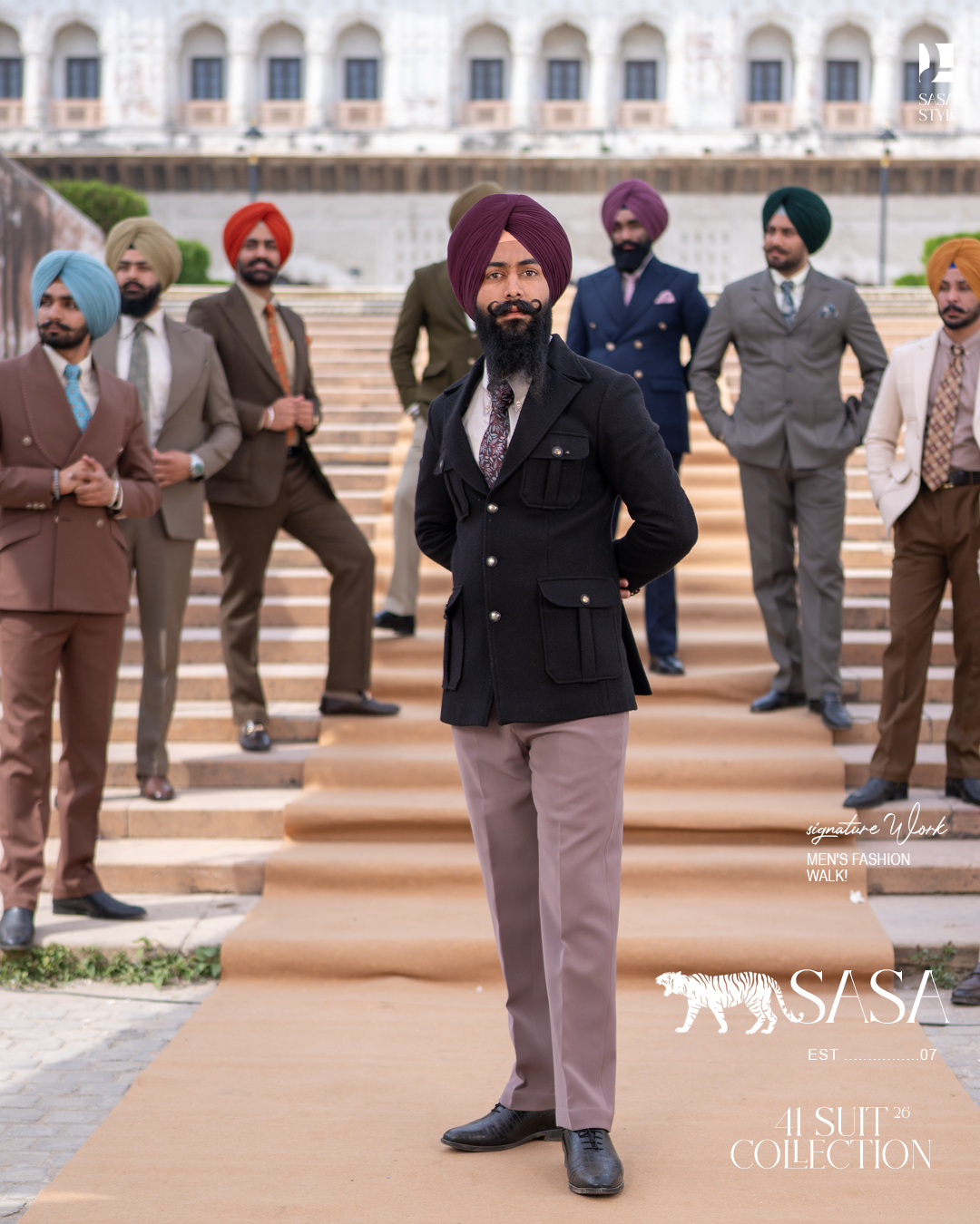 Black Blazer Paired with Stylish Mouse Grey Tailored Pant