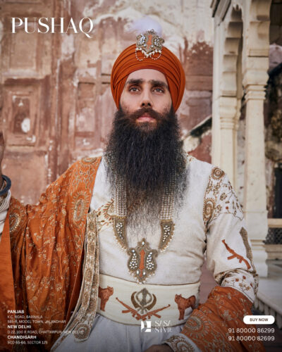 Regal Rust & Antique Golden Kalgi