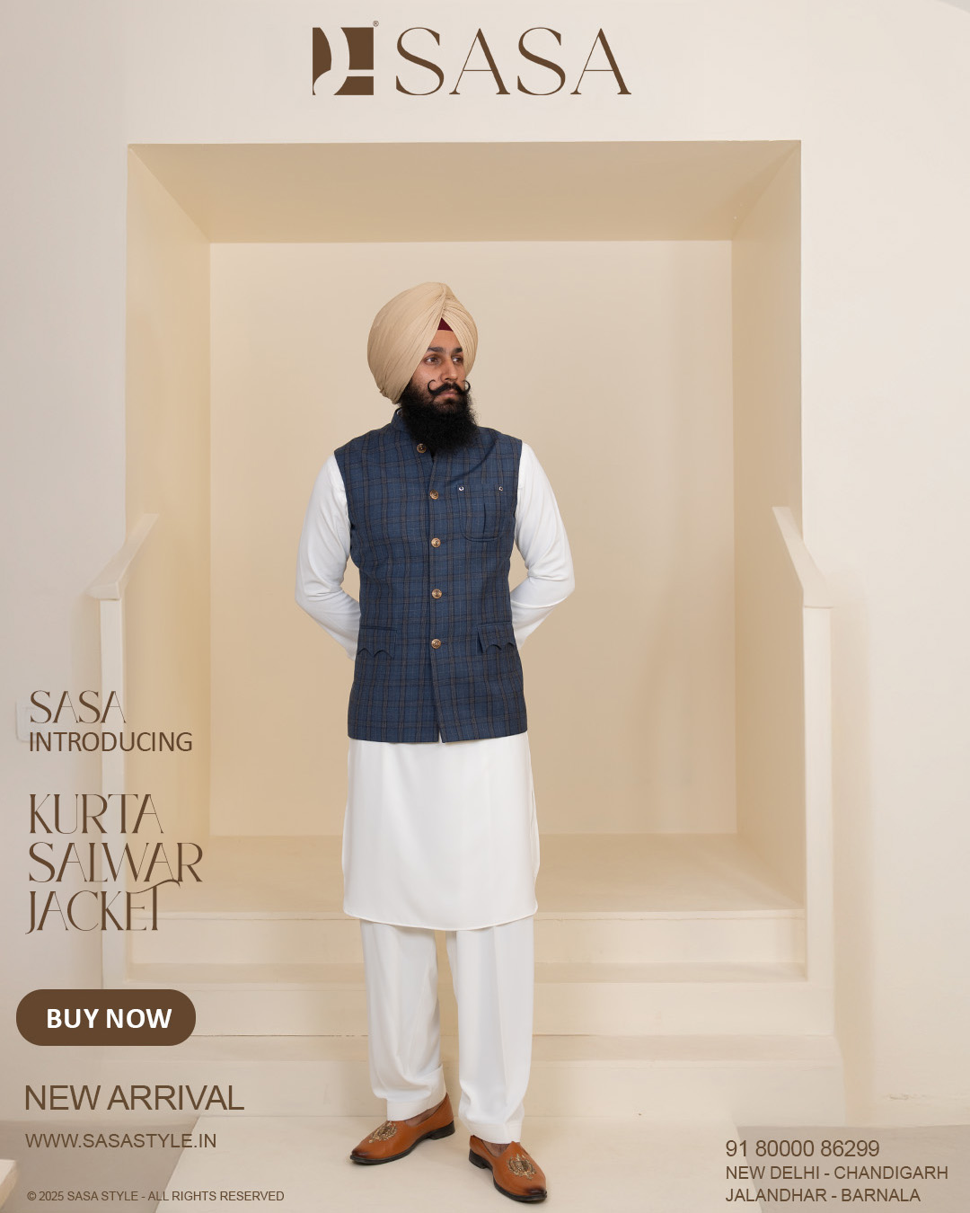 Slate Blue Glen Plaid Jacket For Modern and Refined Style