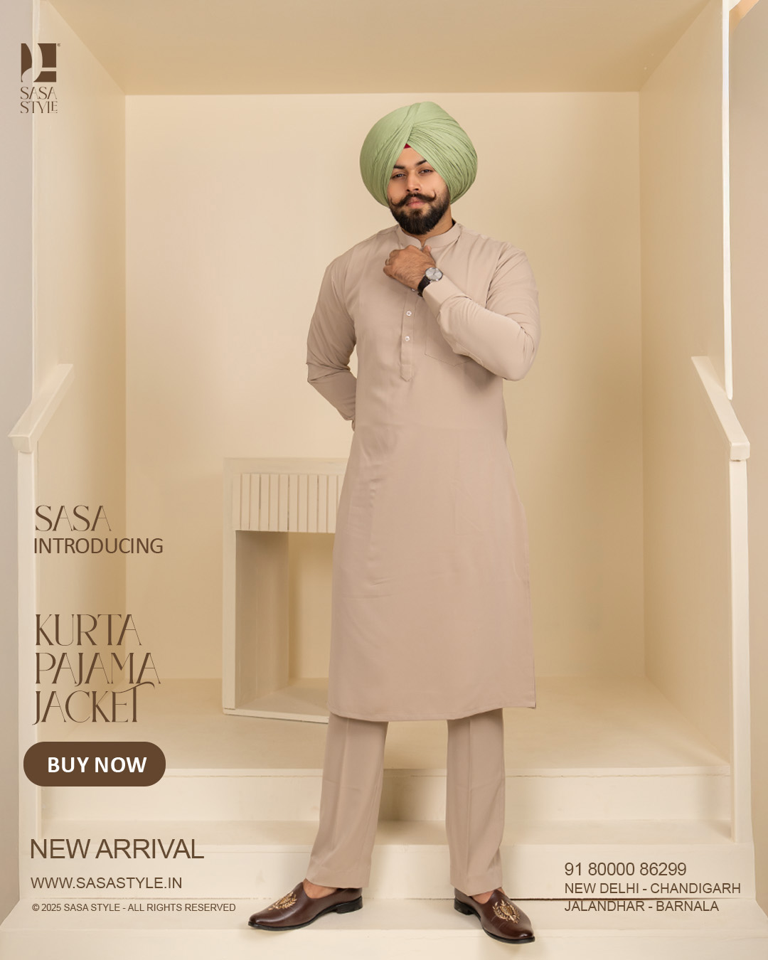 Light Beige Colour Kurta Pajama